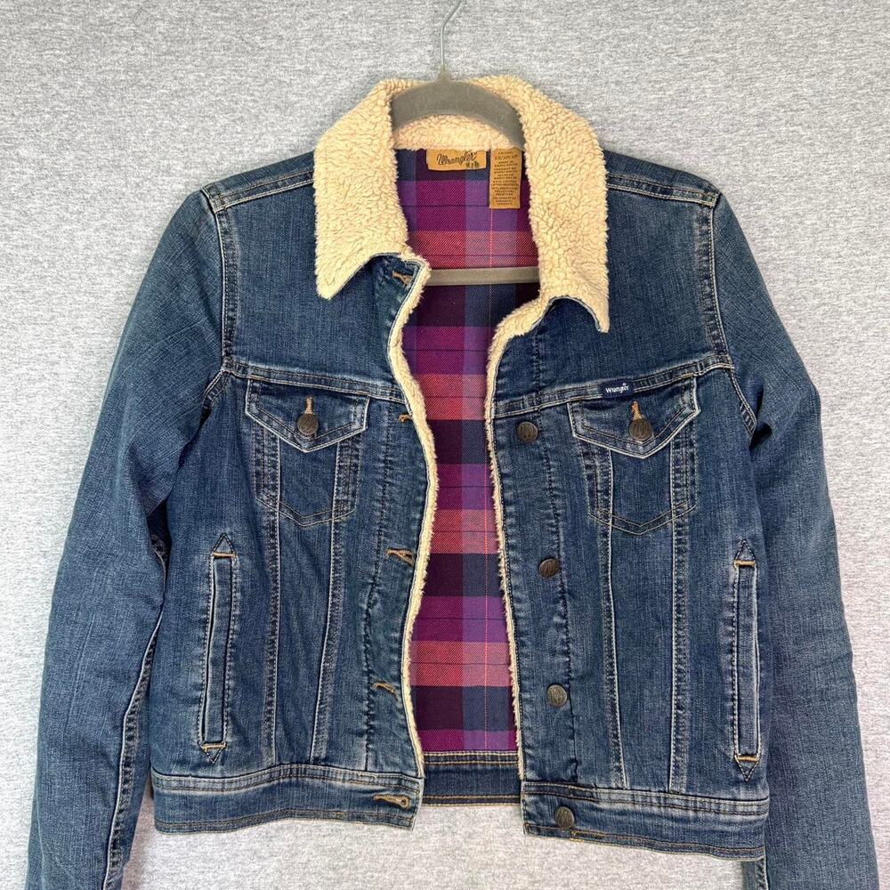 90's wrangler sherpa lined denim jacket